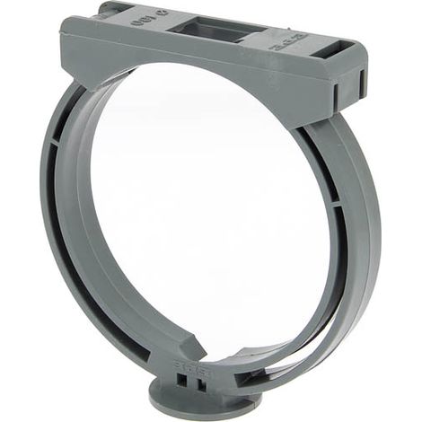 Adequa – Collier de serrage PVC Ø100 – Insert 7/150 gris RAL 7037 – Pour espaces confinés – Résistant aux chocs et aux UV
