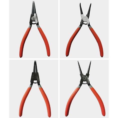Jeu de 4 pinces à circlips avec poignée ergonomique, outil à main industriel (1/5)