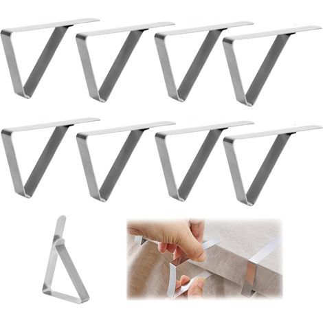 Set mit 8 rutschfesten Mülltonnenklemmen aus Edelstahl, ideal für Hochzeiten, Partys, Picknicks, Grillfeste, Weihnachten, drinnen und draußen. (1/5)