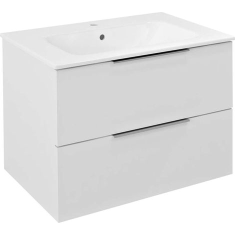 Sapho Cirasa - Mobile lavabo, 70x52x46 cm, 2 cassetti, bianco CR701-3030 (1/2)