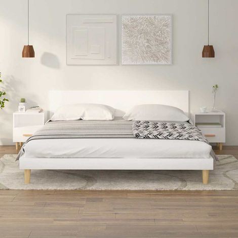 vidaXL Mesitas de noche 2 unidades color blanco 40x35x47 cm (1/5)