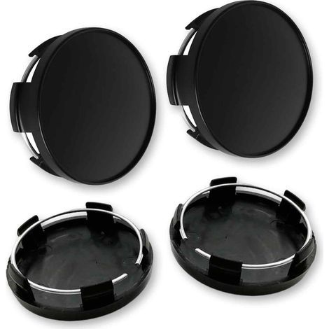 4-teiliges Set universeller 60-mm-Radnabenkappen – Schwarze Radnabenkappen, kompatibel mit Citroën – Felgenabdeckungen für Autozubehör