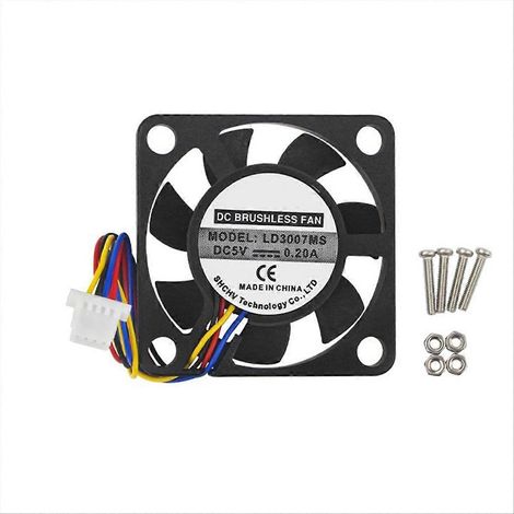 Ventilateur de refroidissement à 5 broches avec connecteur JST 4 broches et dissipateur thermique (1/5)