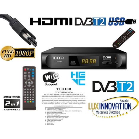 Decoder T2 Digitale Full Hd Terrestre DVB T2 HDMI Digiquest