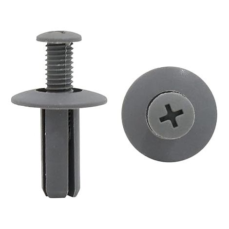 Rivet Plastique Garde-Boue Voiture Type Poussoir Gris Garde-Boue Passage De Roue Panneaux De Porte Capot Moteur Agrafes De Garnissage Garniture De Toit (1/4)
