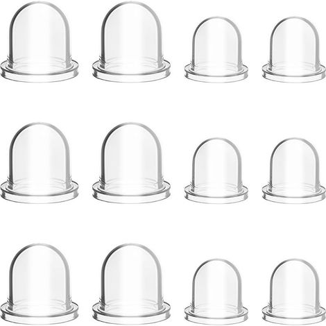 Lot de 12 pompes à carburant, carburateur, pompe d'amorçage, à essence, transparente, pour carburant, pompe d'amorçage, de rechange, pour tondeuse, tondeuse, souffleur, coupe-herbe (19 mm et 22 mm) (1/4)