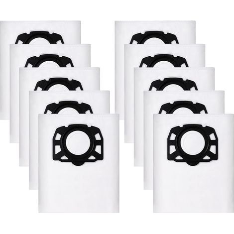 Lot de 10 sacs filtrants non tissés de rechange 487, sacs d'aspirateur pour Karcher WD4 WD5 WD6 WD5P WD6P Premium MV4 MV5 MV6, filtre polaire Bags 2.863006.0 spécialement conçus pour les (1/3)