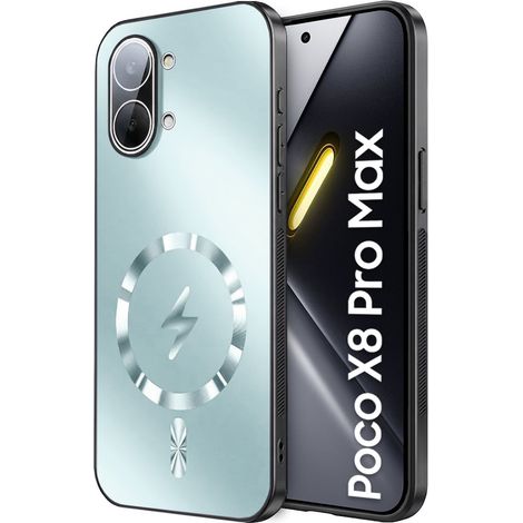 Funda protectora para Xiaomi Poco X8 Pro Max, compatible con MagSafe, color azul. (1/4)