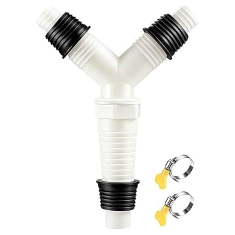 Raccord triple pour tuyau d'arrosage, adaptateur de vidange à 3 voies, système de 7,87 pouces, raccord de plomberie robuste, conception minimaliste pour une installation par un technicien. (1/5)