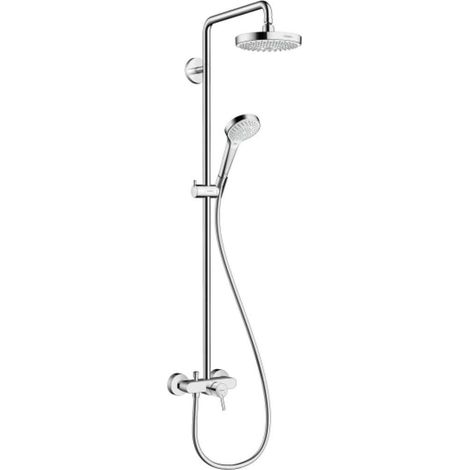 Hansgrohe Croma Select S Tuyau de douche 180 2 jet avec mitigeur monocommande, blanc/chrome - 27255400 (1/3)