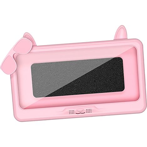 Support de téléphone de douche avec oreilles de chat, rotation à 360°, étanche, anti-perforation, fixation murale rose (1/5)