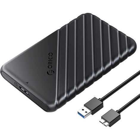 Boîtier pour disque dur Orico 25PW1-U3-BK-EP-HW SATA 2,5'' USB 3.1, noir (1/5)