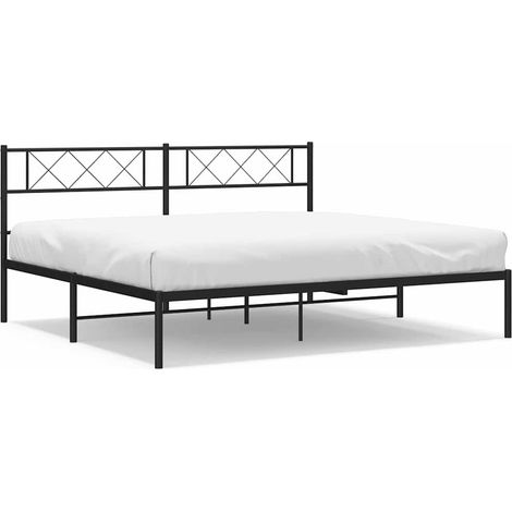 Maison Exclusive - Giroletto con Testiera in Metallo Nero 183x213 cm (1/5)