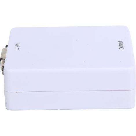 Adaptateur VGA HDMI Mini, Convertisseur Vidéo Compact 1080P Blanc pour PC (1/5)