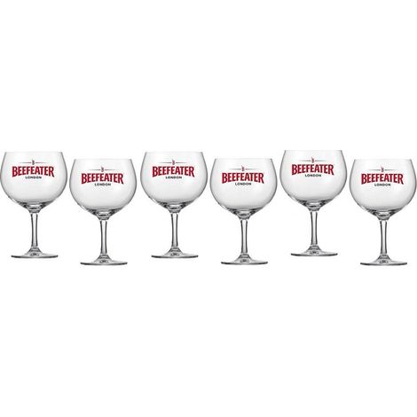 Beefeater - Lot de 6 verres piscine 50 cl - Hauteur 19,2 cm - Neufs