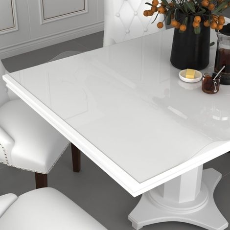 Transparente Tischabdeckung 80x80 cm 2 mm PVC