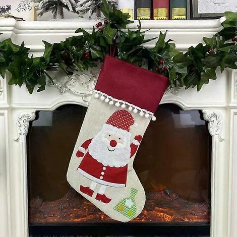 Sacs cadeaux chaussettes de Noël - Décorations de Noël pour enfants, accessoires pour pendentifs sapin (1/5)