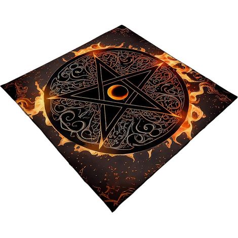 Nappe de table carrée multifonctionnelle pour cartes de tarot, décorations, nappe de table pour autel de divination et de sorcellerie, 60 x 60 cm (1/5)