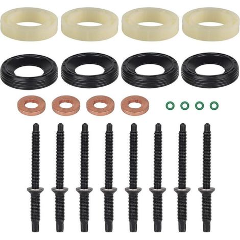 Kit 16 Joints Injecteur + 8 Vis pour Moteur 1.6 HDI, Compatible Citroën Peugeot, Réparation Diesel (1/5)