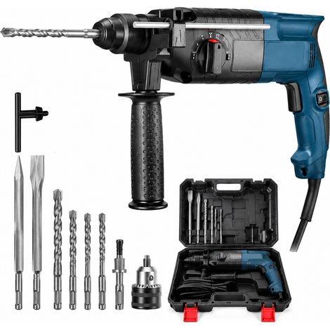 Marteau perforateur 3 en 1 modèle 24 qualité industrielle modèle puissant tige ronde 2 rainures 860 3.2 26 18 22 5100 11000 50 × 42 × 26 cm 4,5 kg – Livraison gratuite