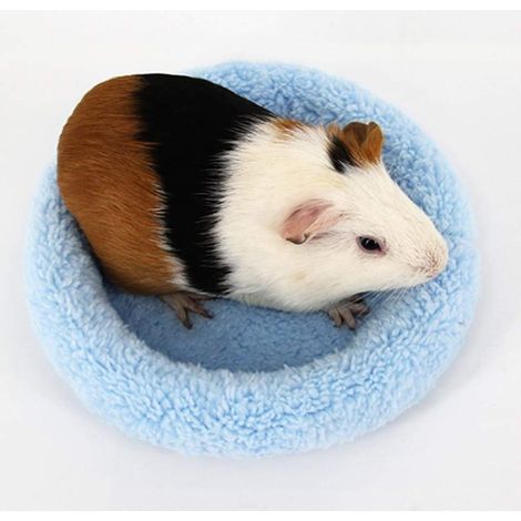 1 cama redonda suave y cómoda de forro polar cálido para hámster, ideal para ratas, erizos, ardillas, cobayas y animales pequeños. (1/5)