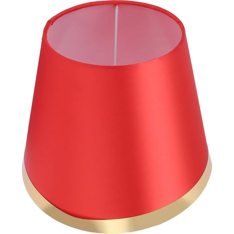 Stofflampenschirm im europäischen Stil, moderner Lampenschirm für E27 Tisch- und Stehlampen, SuppliesPX134, Rot (1/5)