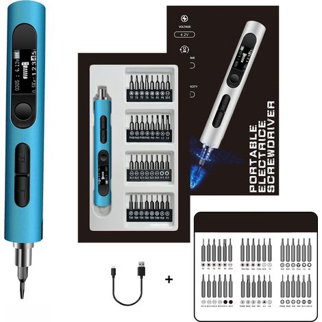 Mini-tournevis électrique 32 en 1, kit de tournevis électrique sans fil de précision pour la réparation de téléphones portables (1/5)
