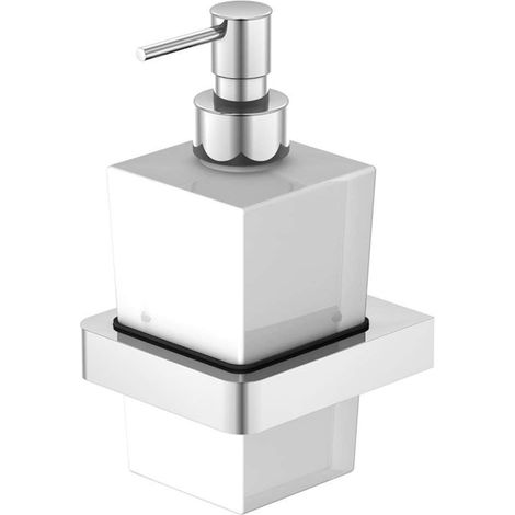 Steinberg 420 - Dispensador de jabón con soporte, vidrio esmerilado/cromo 420 8001 (1/3)