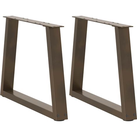 Couchtischbeine V-Form 2 Stück Naturstahl 70x(42-43,3) cm Stahl