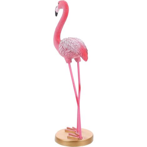 Sculpture Flamant Rose en Résine B Modèle, Ornement Décoratif Bureau et Jardin, Statuette Décorative Colorée pour Intérieur et Extérieur, Décoration Maison et Pelouse, Présent (1/5)