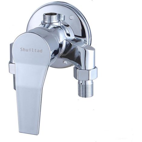Robinet de douche mural en laiton apparent avec vanne de commande pour eau froide et chaude, mitigeur de douche de salle de bain (1/4)