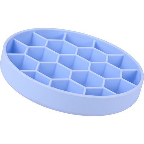 Ecuelle anti-glouton L ø 21 cm silicone ventouse bleu pour chien - zolux (1/2)