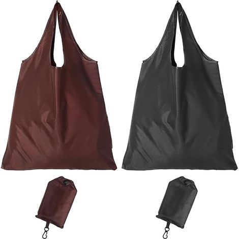 CCYKXA Set of 2 medium-sized, simple, portable, waterproof, and foldable shopping bags (1/5)