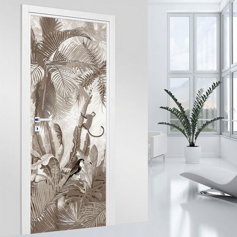 Stickers pour porte - Jungle - 63 x 205 cm - Adhésif MAT (1/2)