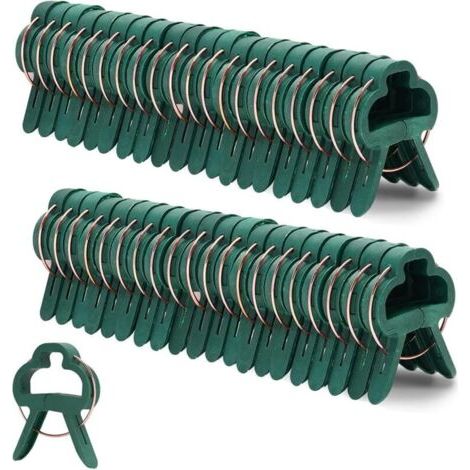 50 Pieces Clips de Support pour Plantes, Clips Tomates Reutilisable pour Plante Grimpantes, Attache Jardin Clip Plante Grimpante pour Fixation de Roses, Tomates (1/4)