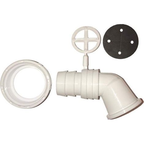 Valentin – Prise d'évacuation pour machine à laver – Raccord de robinetterie 20 mm – Écrou 1" (26x34) avec clapet anti-retour