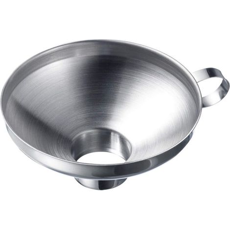 Jam and Preserve Funnel with Long Filling Neck, Filling Neck Diameter, Stainless Steel, Silver (1/4)
