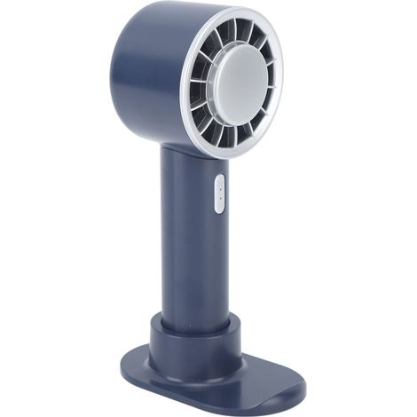 Mini ventilateur portable rechargeable par USB avec batterie 2200 mAh et plaque de refroidissement à semi-conducteurs, idéal pour l'été (bleu foncé). (1/5)