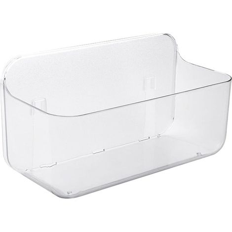 Organisateur Suspendu Salle De Bain - Acrylique Transparent - Drainage Par Orifices Inférieurs - Adhésif Sans Trace - Aucune Perforation Requise - 1 Pièce (1/5)