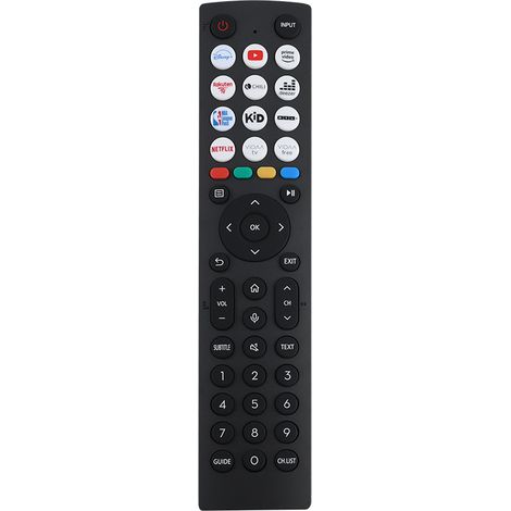 Télécommande de remplacement Hisense pour téléviseurs VIDAA LCD LED 4K UHD – Boutons Netflix, YouTube, Rakuten TV – Prête à l'emploi