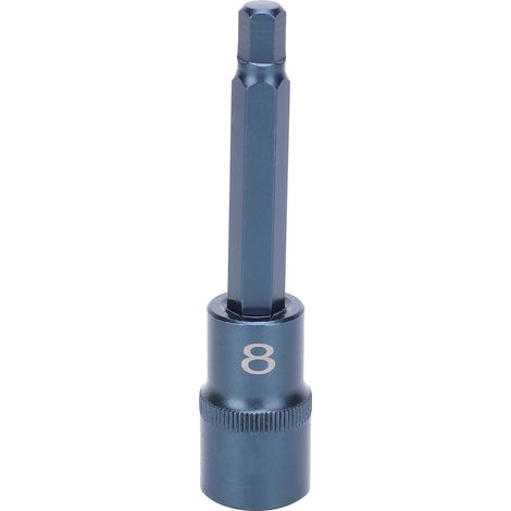 Tournevis hexagonal douille allongée métrique 100x8mm acier allié S2 outil à main quincaillerie (1/5)