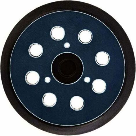 2pcs Patins abrasifs ponceuse - Polyuréthane flexible Fixation crochets boucles - Ponçage bois et finitions - 125mm 8 trous Makita (1/3)
