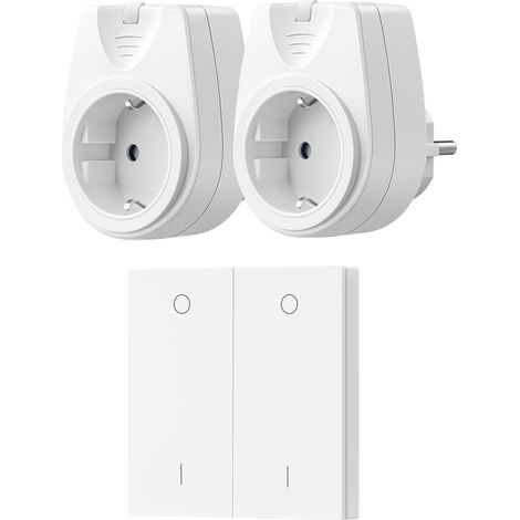 DEWENWILS Funksteckdosen mit Fernbedienung	 16A	 3500W	 Plug-In Ein/Aus Funk-Wandschalter	 30M Reichweite	 Kein Kabel Erforderlich	 Erweiterbarer Lichtschalter für Feiertagsdeko	 30M Reichweite	 Weiß (1/5)