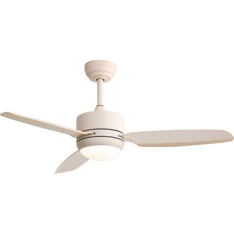 Ventilateur de plafond de 46 pouces avec lumières, 3 pales en ABS, moteur CC à 6 vitesses, télécommande pour salon,Beige (1/5)
