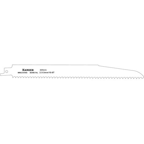 Lames de scie sabre MM22509Bi L 225mm pour métal HANGER 150310