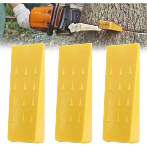 3 Pièces D'abattage pour Tronçonneuse, Coins D'abattage de Durables et Pratiques 15cm Coins de Coupe D'arbre pour Couper L'arbre pour la Foresterie pour L'abattage Contrôlé des Arbres,OUYLAF (1/5)