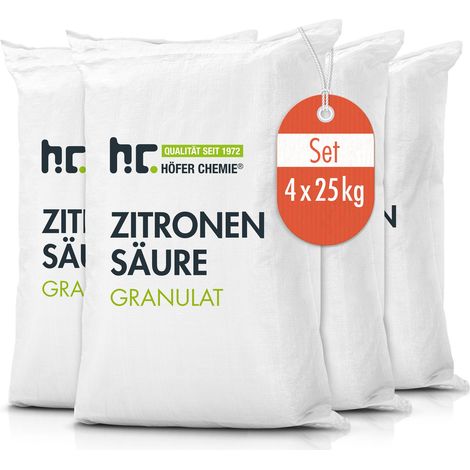 4x 25 kg Zitronensäure Granulat