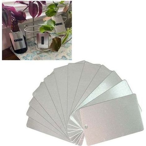 pair 50 pièces, Étiquettes de plantes en aluminium, étiquettes d'arbre, de jardin, d'extérieur, en métal, imprimées vierges (1/4)