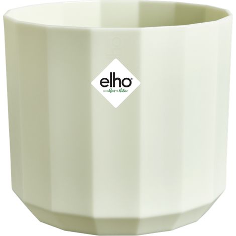Elho Facet Rond 26 - Vert - L 26 x B 25.9 x H 23 cm - intérieur - 100% recyclé (1/3)
