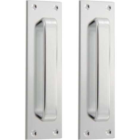Manillas deslizantes para puertas cortafuegos – Juego de 2 unidades en aluminio anodizado – Longitud: 19,9 cm – Instalación rápida